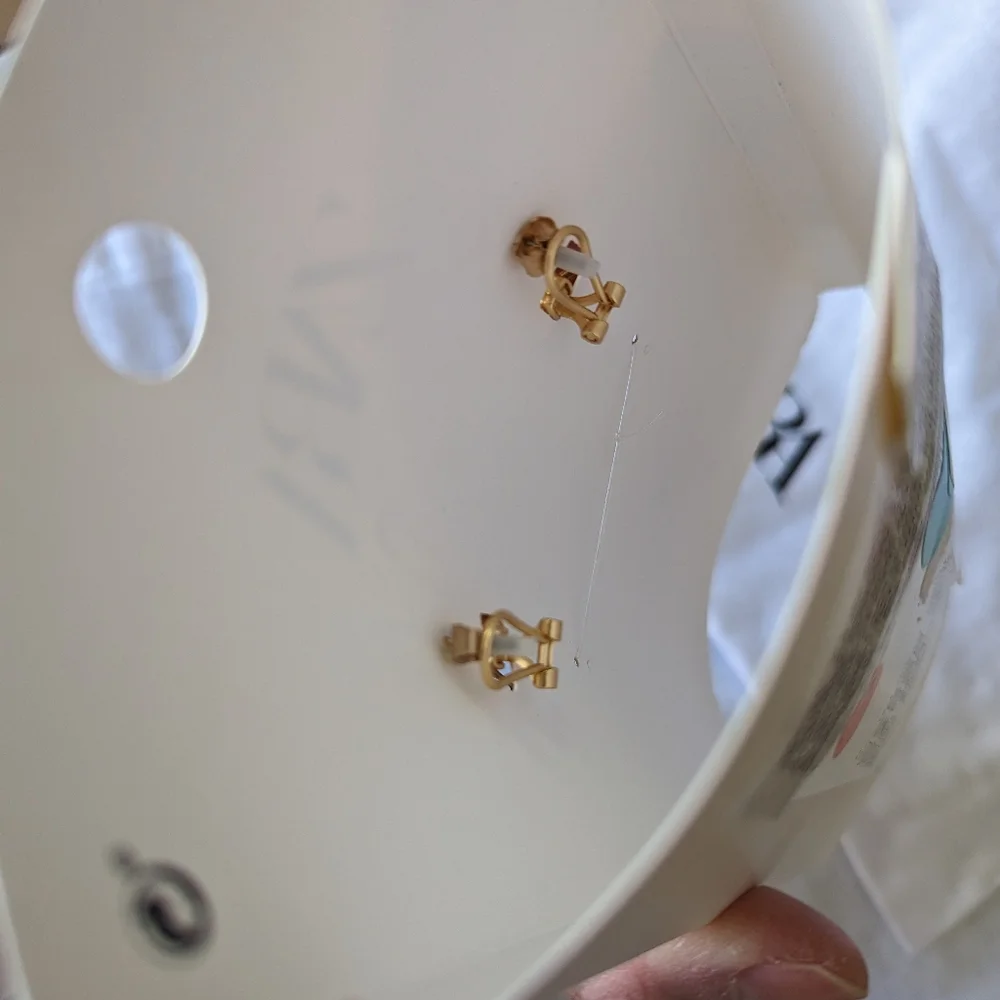 ZARA STATEMENT FLOWER DROP DANGLE EARRINGS GOLD NWT - Picture 3 of 4